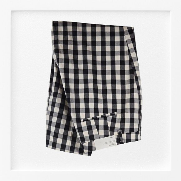 Ann Taylor The Crop In Curvy Size 14 Mid Rise Checkered Black White NWT - Picture 2 of 12